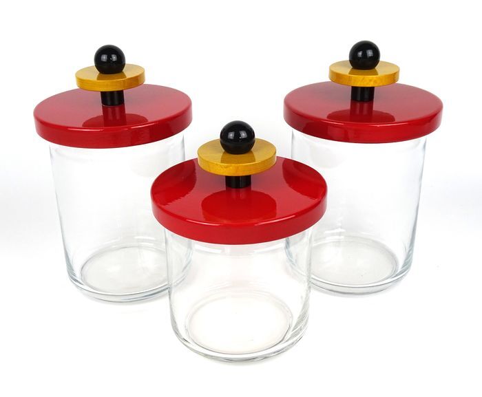Ettore Sottsass - Alessi Twergi - Storage pots - ''Totem''