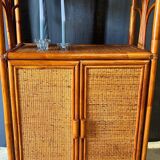 Rattan bookcase shelf