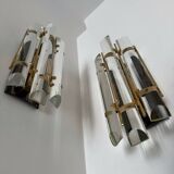 Crystal baguette wall lights from the 80s