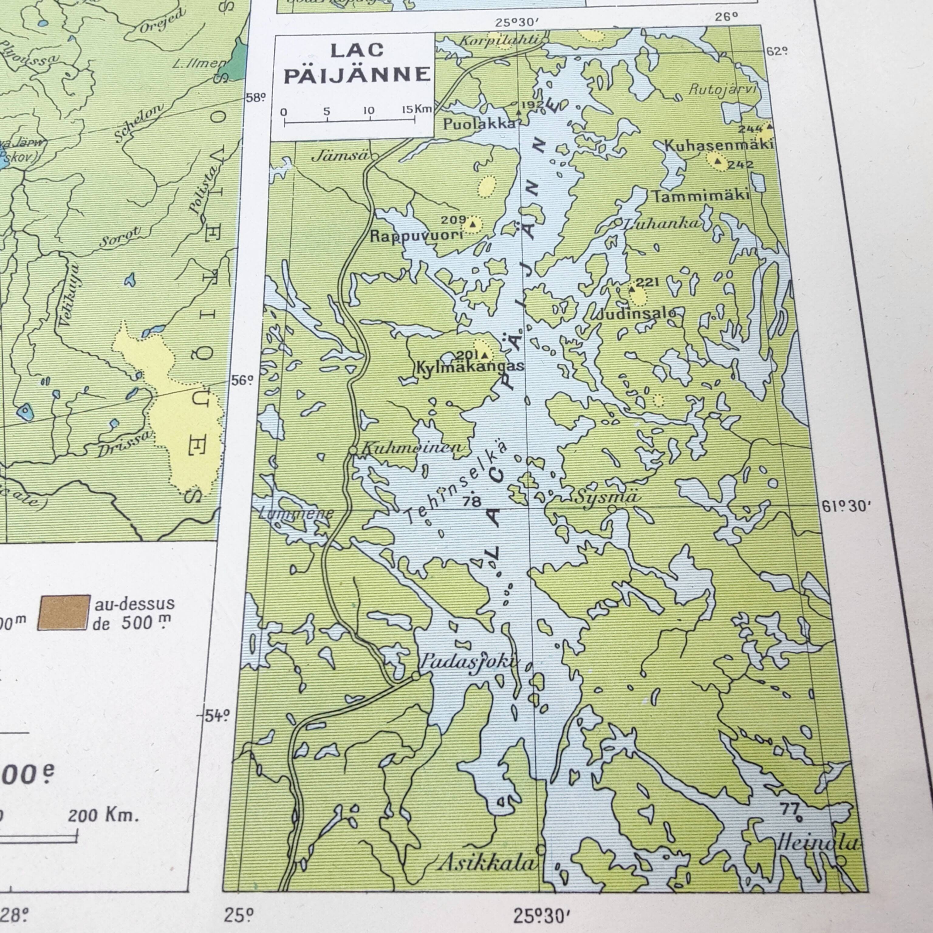 Vintage map Scandinavia Norway Sweden Finland 43x43cm from 1950