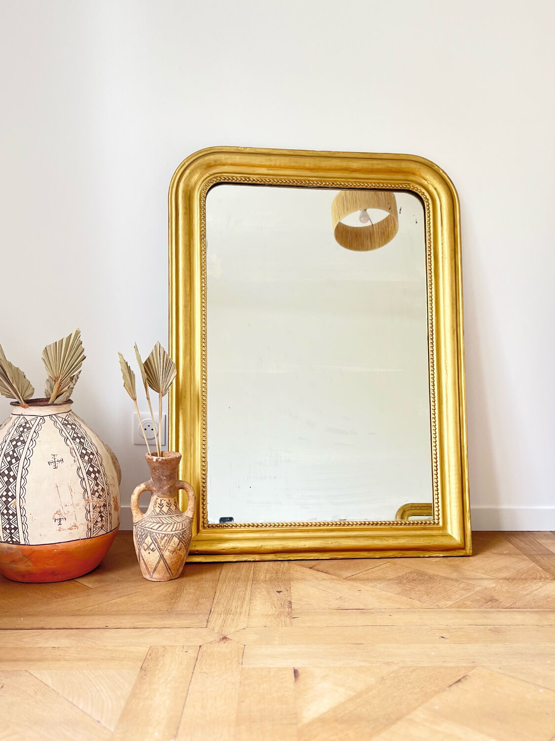 Old mirror Louis Philippe beaded 108x78cm.