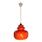 Orange opaline pendant light 1970
