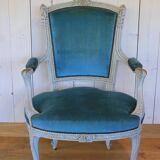 Patinated Louis XV style armchairs (pair or individual)