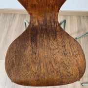 Pair of 3107 chairs - wood & metal