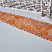 Unique Motif Vintage Wool Runner Rug sku 2120