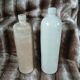 2 old glazed stoneware bottles