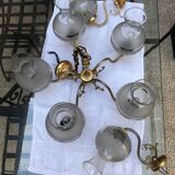 Lustre laiton vintage et ses apiques