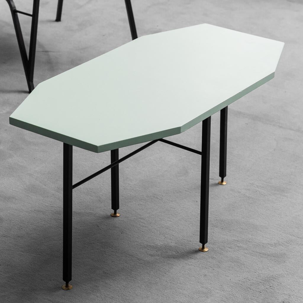 Set due poltrone tavolino legno metallo anni ’60 vintage modernariato