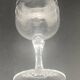 Chiseled crystal wine glasses with flower motif