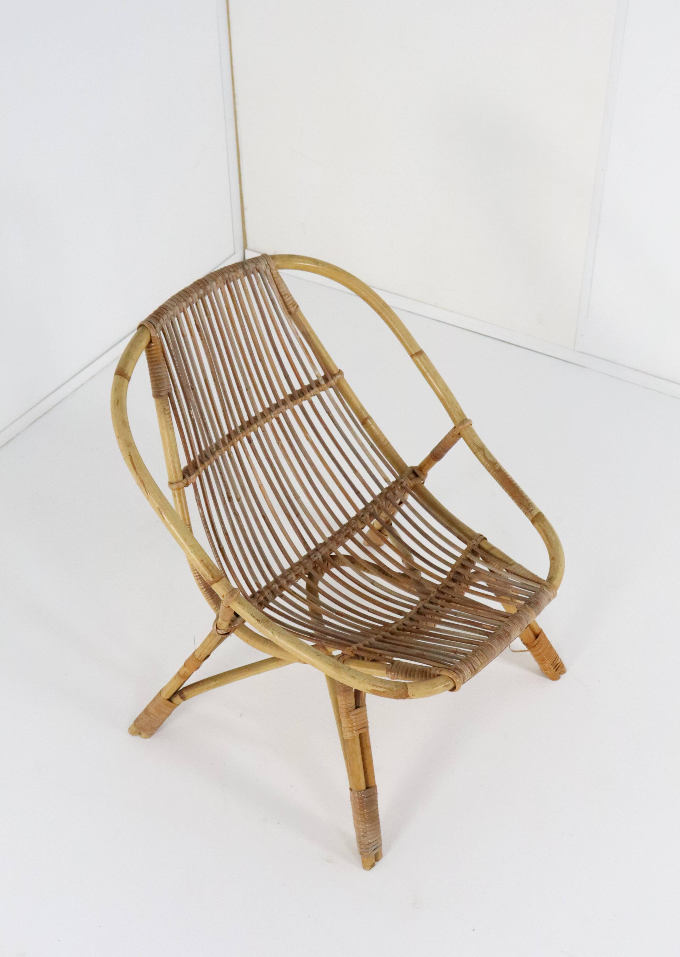 vintage jaren '60 - Rotan stoel 'Neerlon'