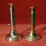 Set of 2 old torches candlesticks with binet Louis Philippe XIX 10th