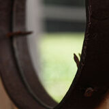 Miroir brutaliste en acier 28x21cm