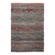 6x9 Blue & Green Striped Kilim Rug, 180x271Cm