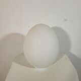 Vintage egg lamp in white opaline
