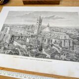 The Cathedral of Siena, Italy. Printed illustration from 1866.