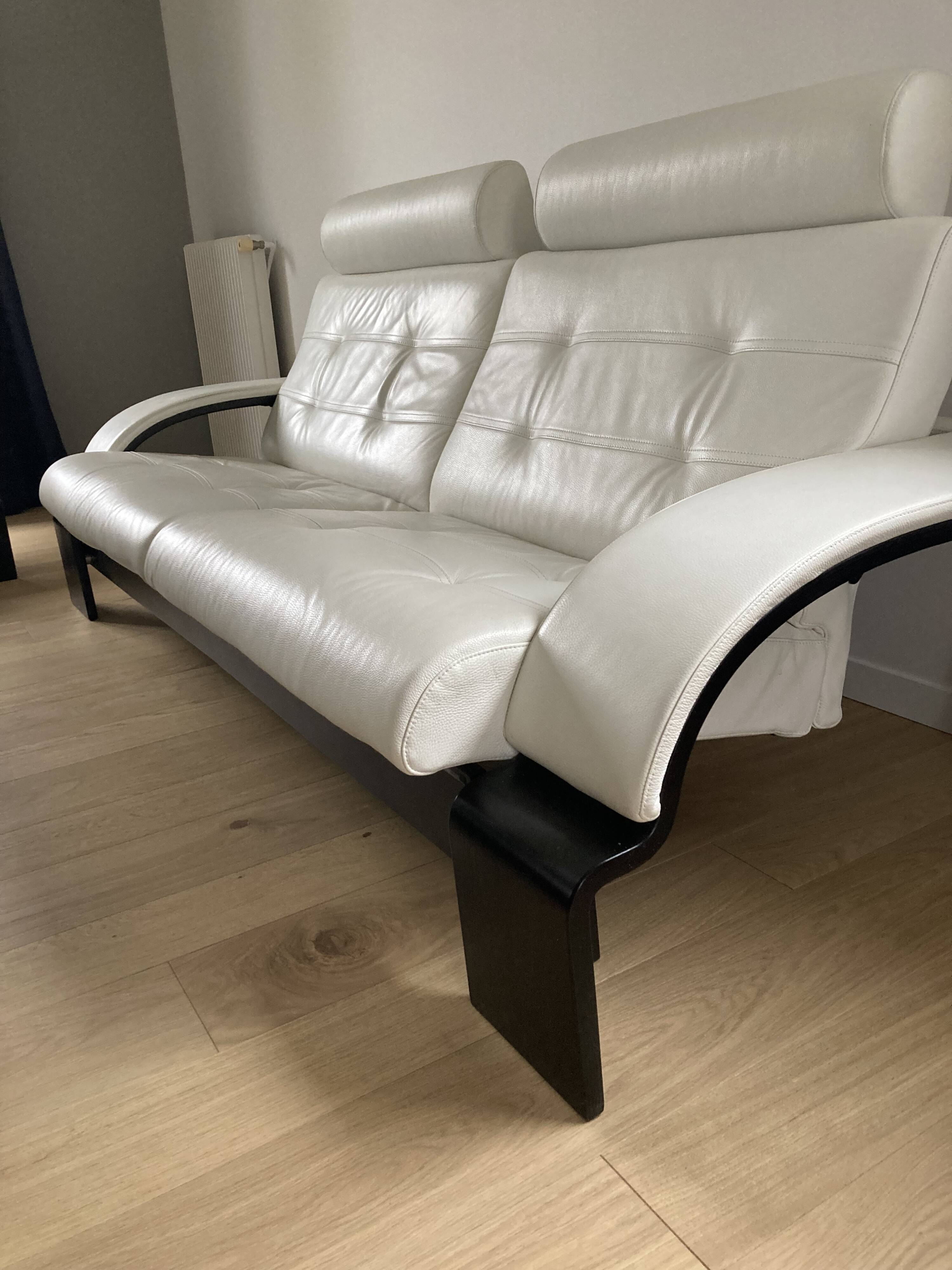 3-seater leather sofa by Roche and Bobois