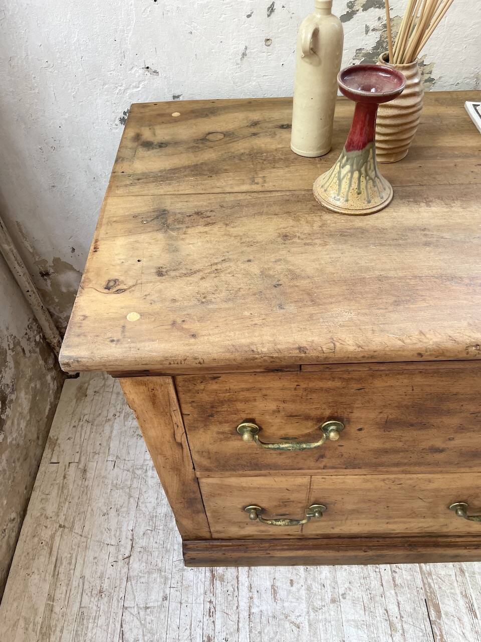 XXL walnut silk loom furniture from the 50s