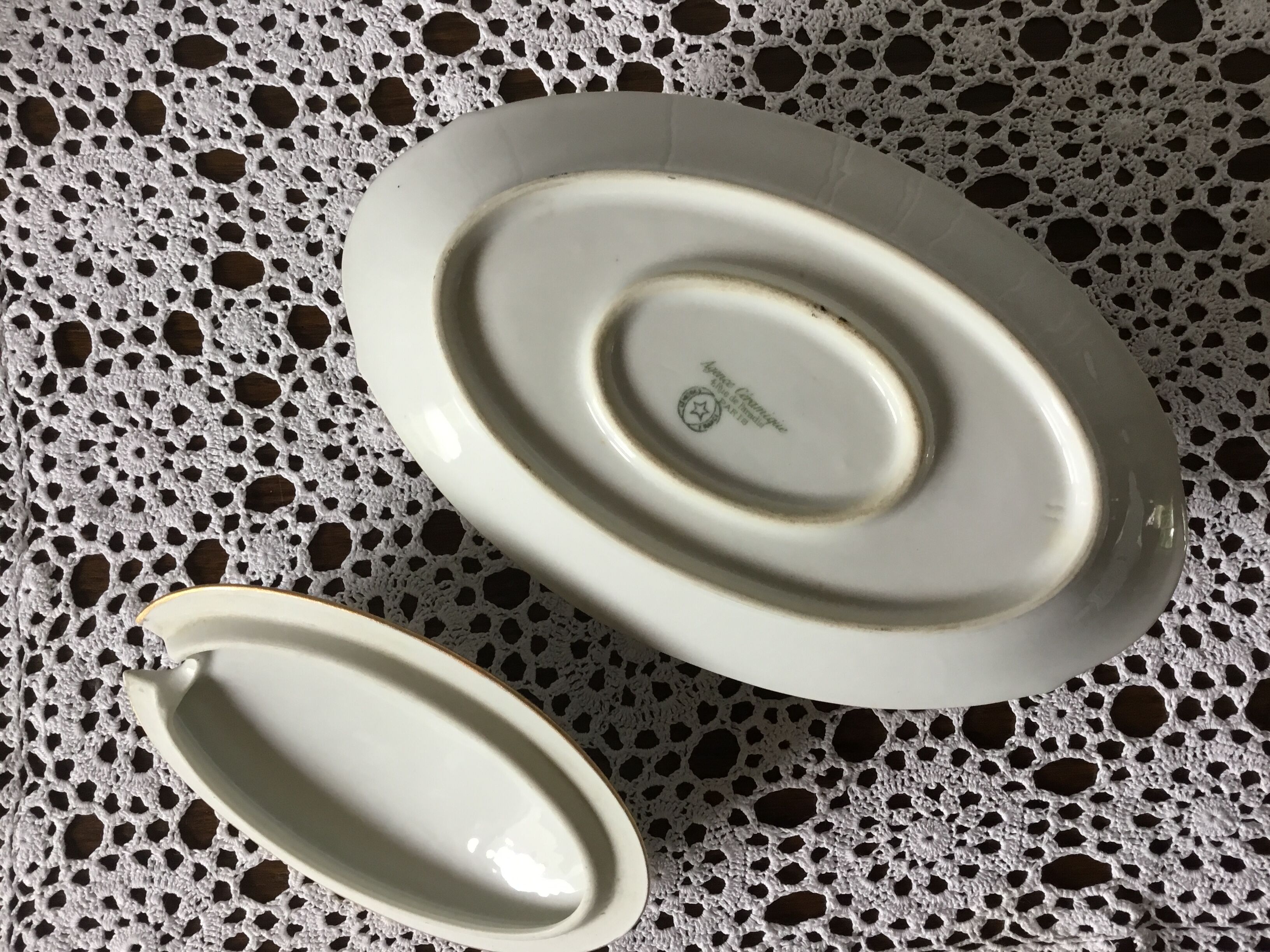 Old Limoges sauce boat