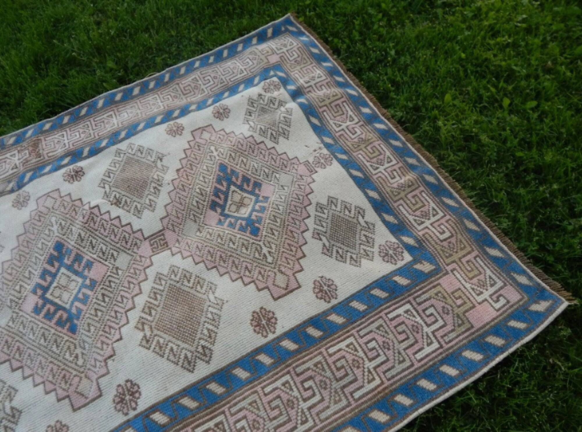 Tapis turc vintage fait main 134x203 cm