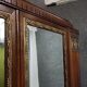 Large Art Deco bookcase wardrobe in mahogany and bronze.