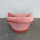 Fauteuil crapaud rose vintage