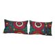 Set of 2 vintage embroidered cushion covers 41x61 cm