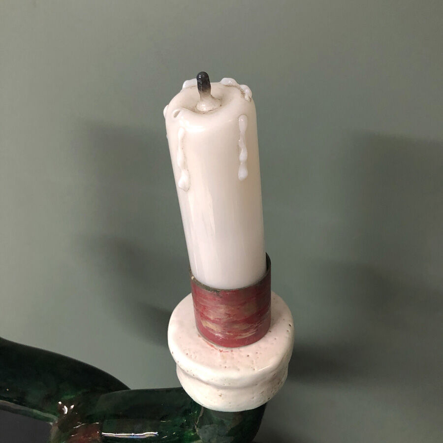 Vintage table lamp glass candles