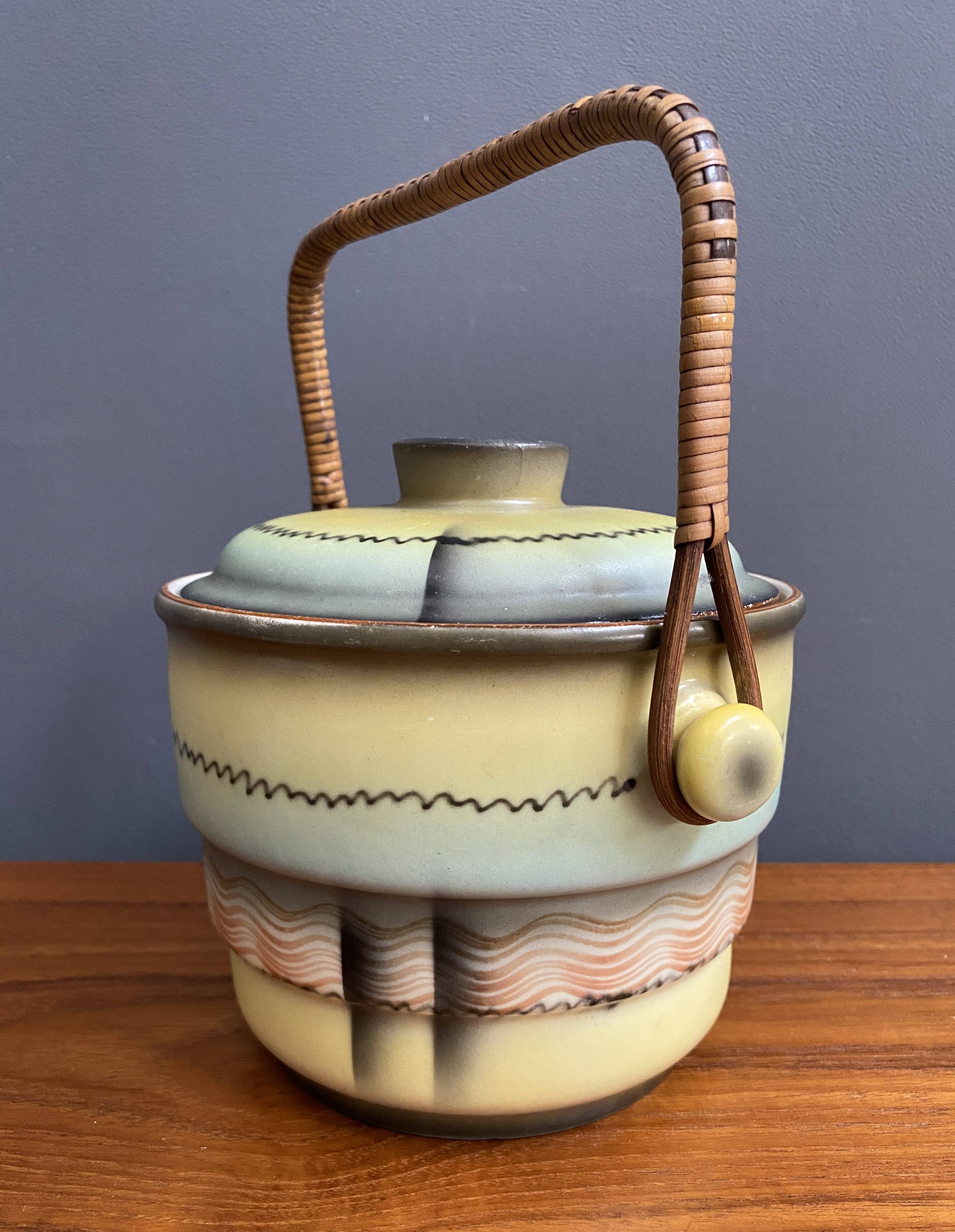Art deco ceramic candy or cookie jar