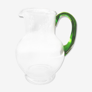 Glass pitcher "Roman Art" 1980s