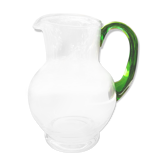 Pichet en verre "Roman Art" années 1980