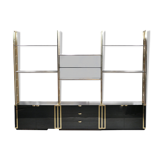 Brass laced library shelf by Kim Moltzer 1970