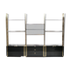 Brass laced library shelf by Kim Moltzer 1970