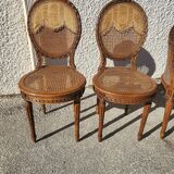Canape bench 2 chairs louis xvi walnut canning