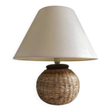 Vintage wicker table lamp