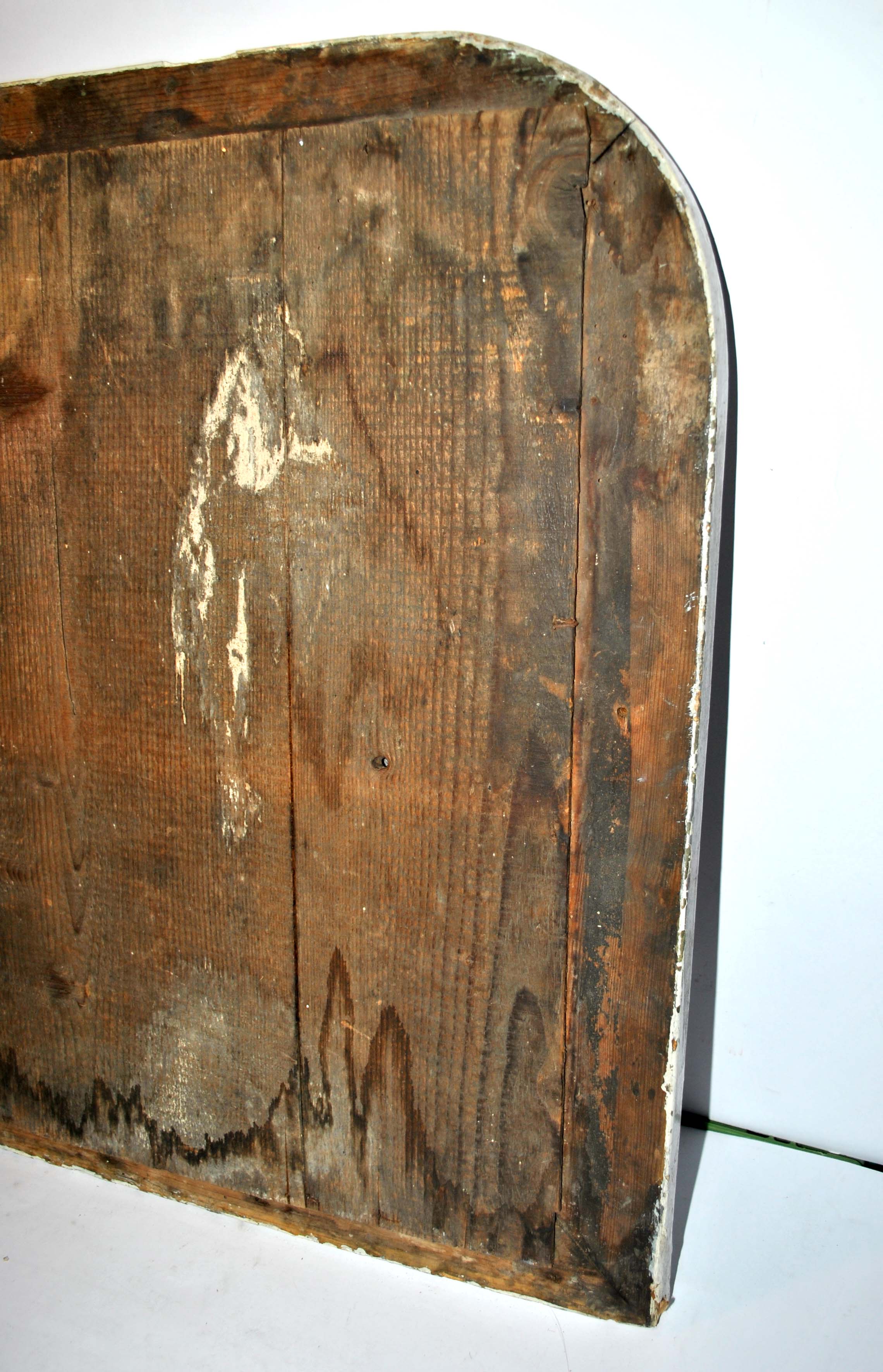 Miroir Louis-Philippe, cadre perle patiné 41x47 cm