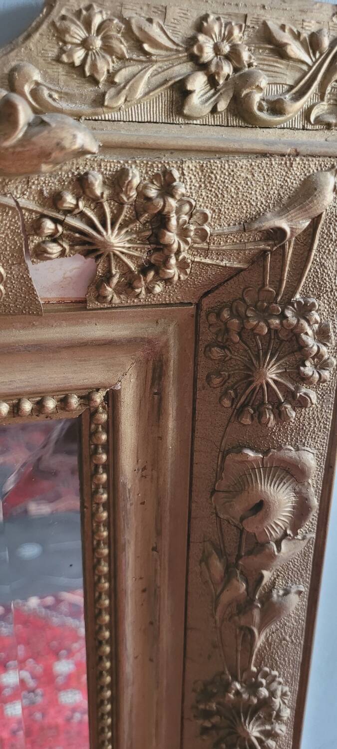 Large Edmond pedimented mirror