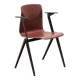 Chaise Galvanitas S22 accoudoirs acajou et noir