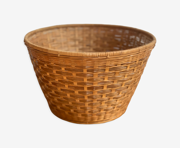 Panière cache pot rotin