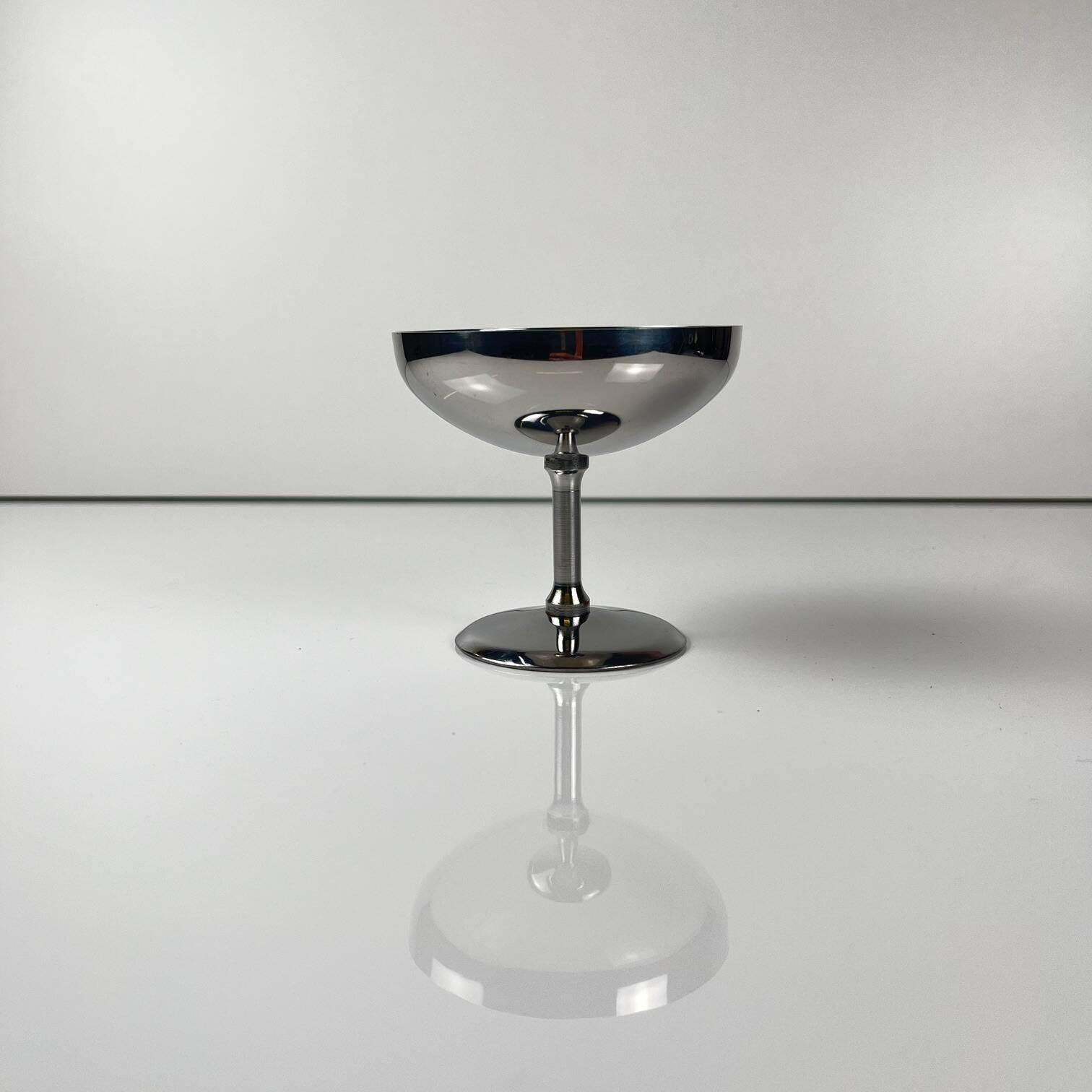 Set of 6 stainless steel ice cream cups, modern design