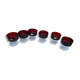 Service of 6 luminarc rubies 70s cups