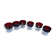 Service of 6 luminarc rubies 70s cups