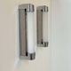 Pair of vintage wall lights, chromed metal, Italy 1970