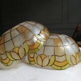 Pair of mother-of-pearl lampshades