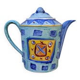 Porcelain teapot from Limoges hand-painted by Christine Etchevers.