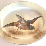 Dish painted in Limoges porcelain at the end of the 19th century