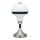 1970s Italian Space Age Opaline Glass and Blue Metal Table Lamp