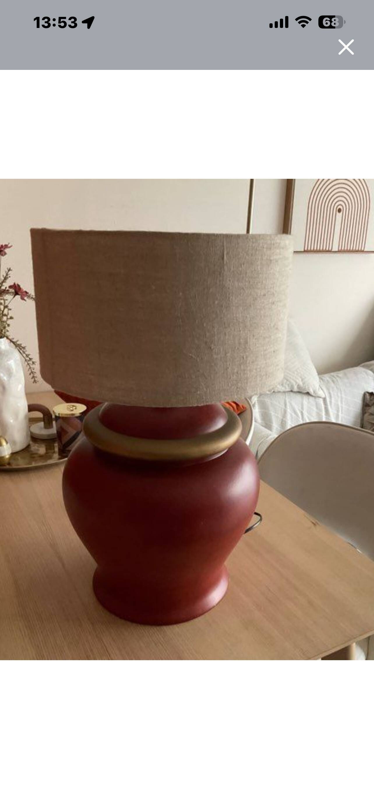 Large vintage ceramic lamp