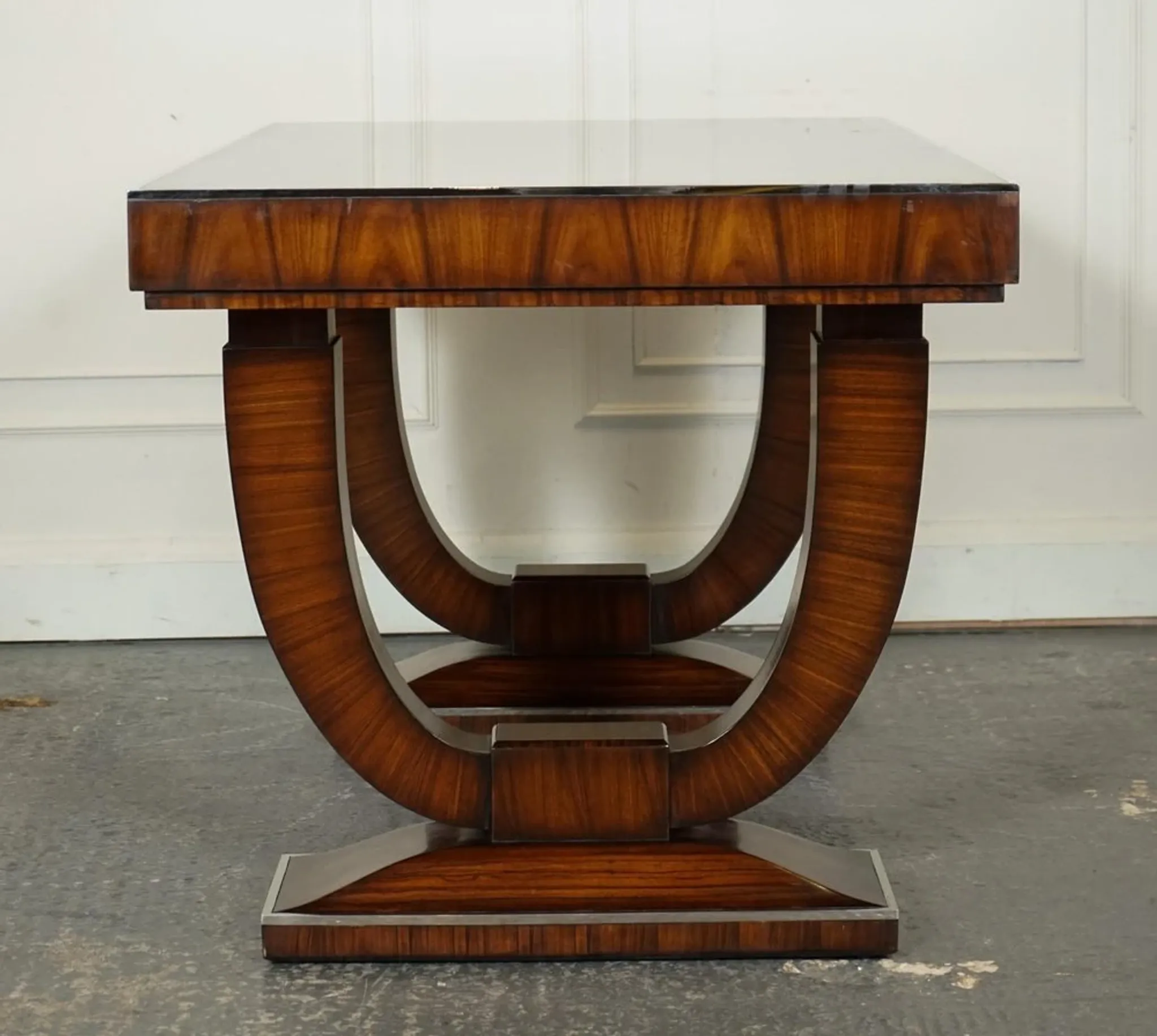 Double-Faced Drawer Desk Art Deco by Theodore Alexander