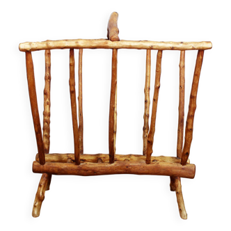 Raw wood magazine rack 1950