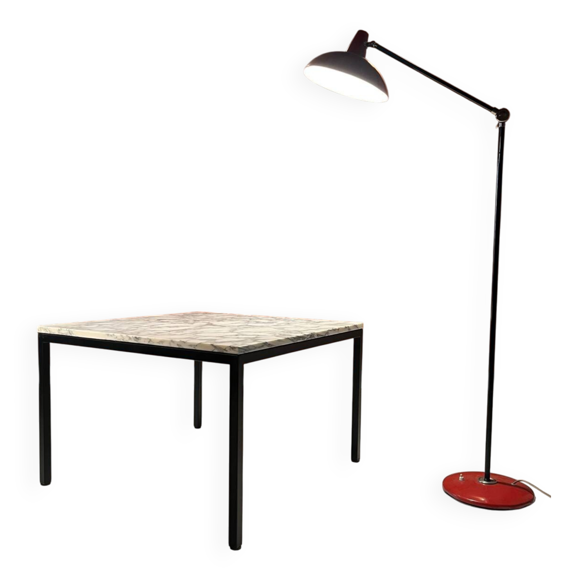 Vintage 1970s Calacatta marble coffee table